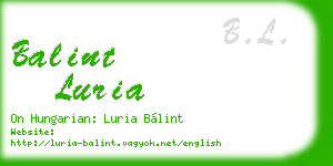 balint luria business card
