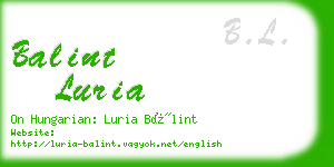 balint luria business card